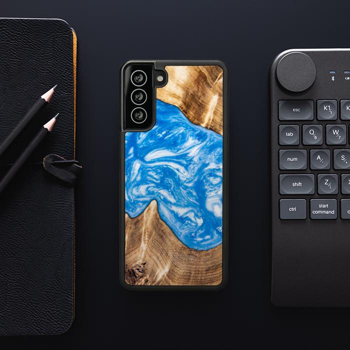 Samsung Galaxy S21 Plus Etui na telefon z żywicy i drewna - SYNERGY#325