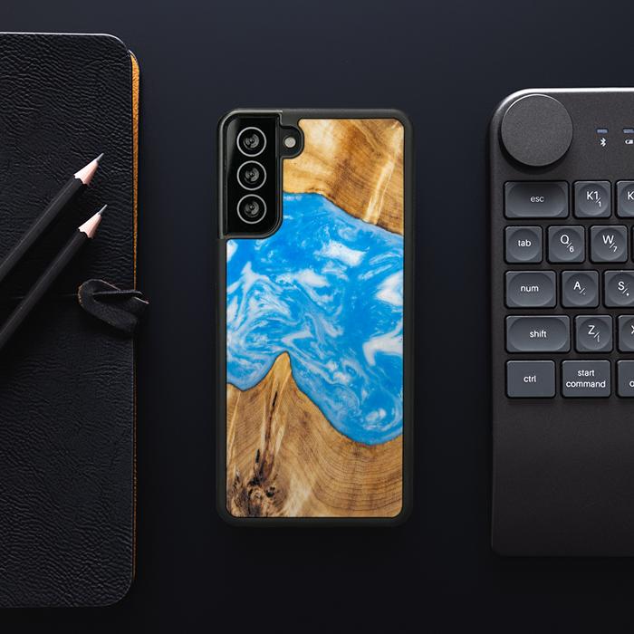 Samsung Galaxy S21 Plus Etui na telefon z żywicy i drewna - SYNERGY#A26