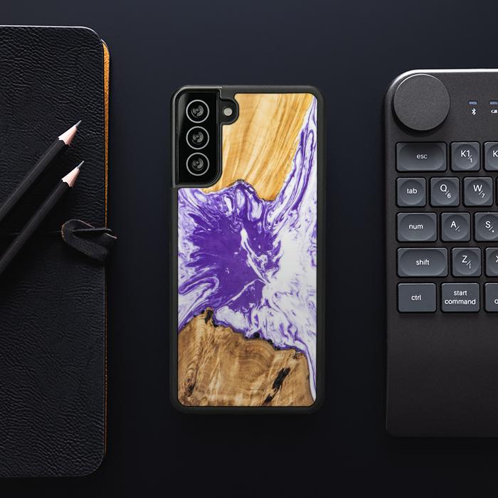 Samsung Galaxy S21 Plus Etui na telefon z żywicy i drewna - SYNERGY#A79