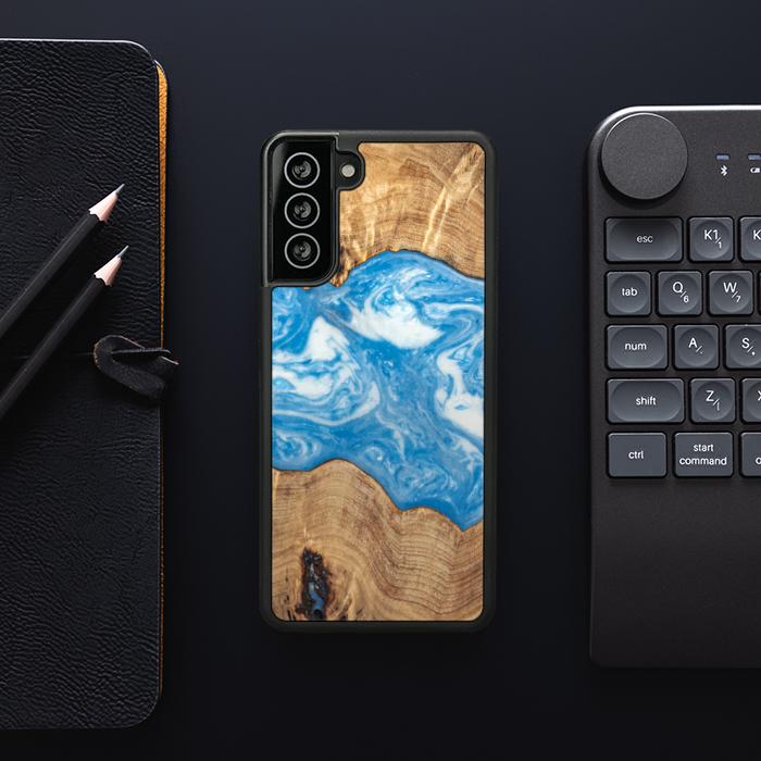 Samsung Galaxy S21 Plus Etui na telefon z żywicy i drewna - SYNERGY#B03
