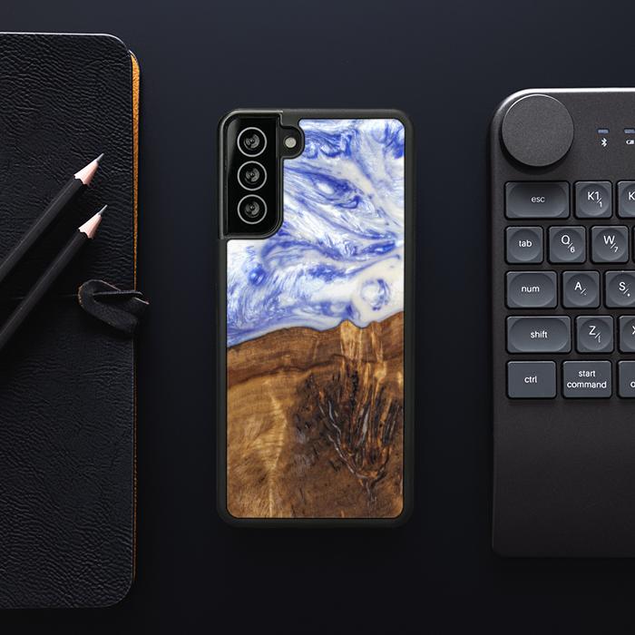Samsung Galaxy S21 Plus Etui na telefon z żywicy i drewna - SYNERGY#B04