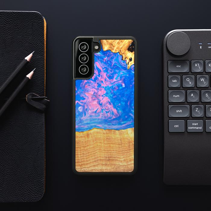 Samsung Galaxy S21 Plus Etui na telefon z żywicy i drewna - SYNERGY#B23