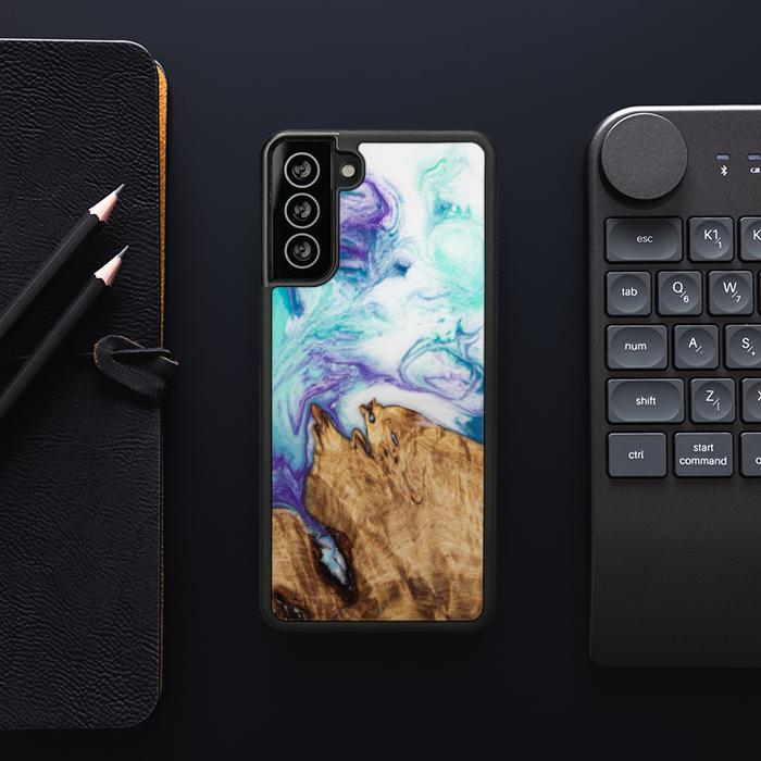 Samsung Galaxy S21 Plus Etui na telefon z żywicy i drewna - SYNERGY#C17