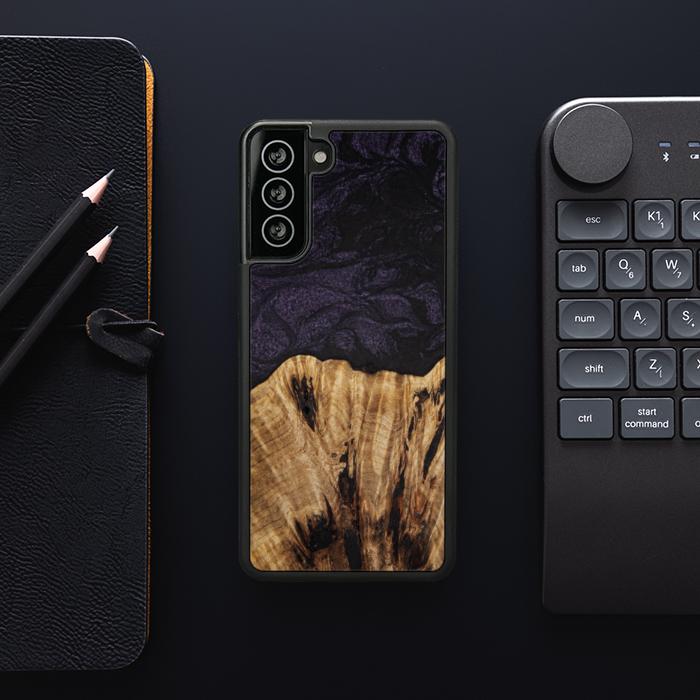 Samsung Galaxy S21 Plus Etui na telefon z żywicy i drewna - SYNERGY#C31