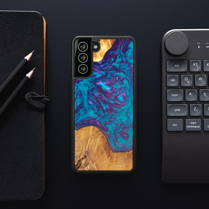 Samsung Galaxy S21 Plus Etui na telefon z żywicy i drewna - Synergy#B28