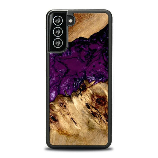 Samsung Galaxy S21 Plus Etui na telefon z żywicy i drewna - Synergy#D113