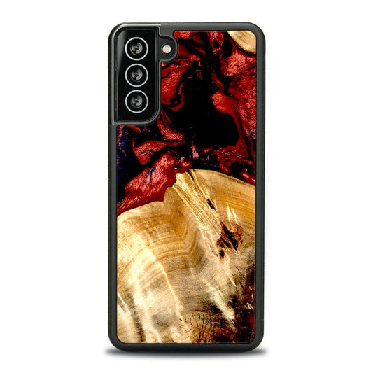 Samsung Galaxy S21 Plus Handyhülle aus Harz und Holz - Synergy#D117