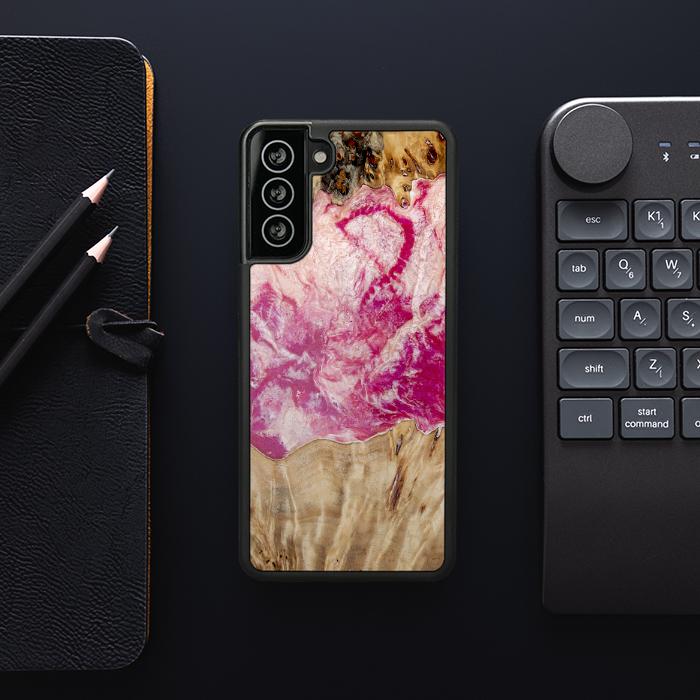 Samsung Galaxy S21 Plus Handyhülle aus Kunstharz und Holz - Synergy#D123