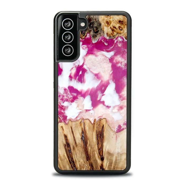 Samsung Galaxy S21 Plus Etui na telefon z żywicy i drewna - Synergy#D124
