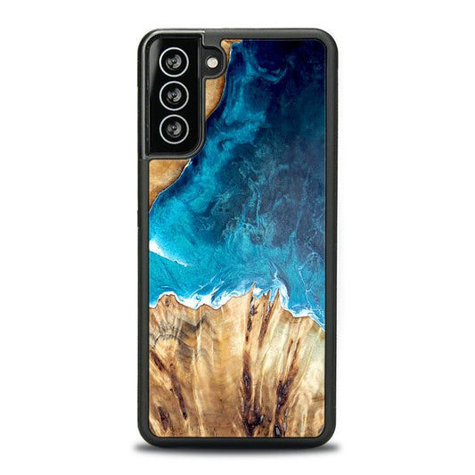 Samsung Galaxy S21 Plus Etui na telefon z żywicy i drewna - Synergy#D126