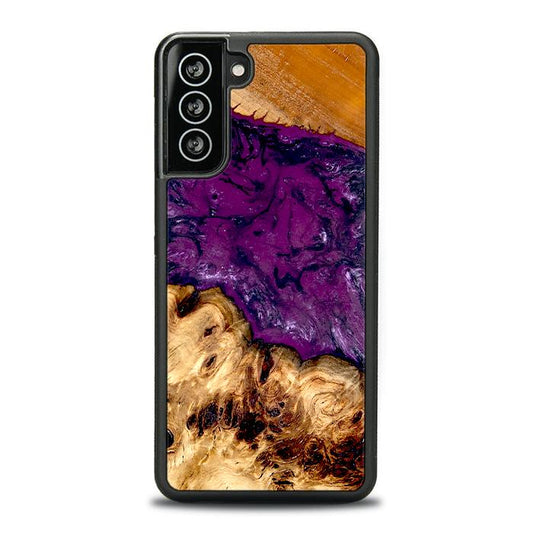 Samsung Galaxy S21 Plus Etui na telefon z żywicy i drewna - Synergy#D130
