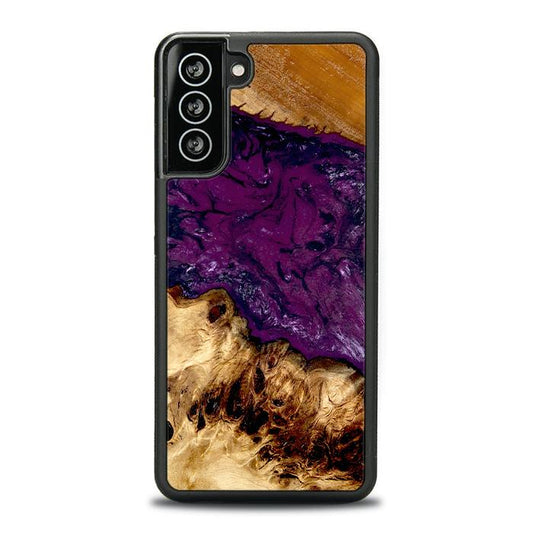 Samsung Galaxy S21 Plus Handyhülle aus Harz und Holz - Synergy#D134