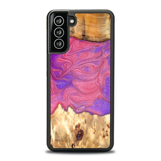 Samsung Galaxy S21 Plus Handyhülle aus Harz und Holz - Synergy#D136