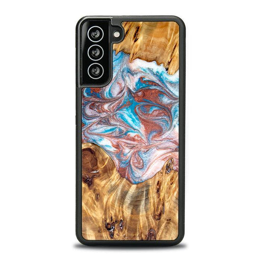 Samsung Galaxy S21 Plus Handyhülle aus Harz und Holz - Synergy#D138