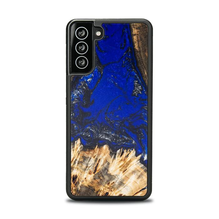 Etui na telefon Samsung Galaxy S21 wykonane z żywicy i drewna - SYNERGY#176