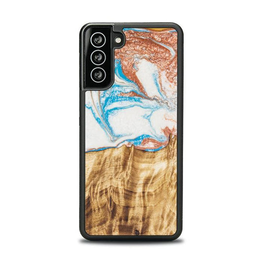 Samsung Galaxy S21 Handyhülle aus Kunstharz und Holz - SYNERGY#47