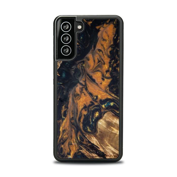 Etui na telefon Samsung Galaxy S21 wykonane z żywicy i drewna - Synergy#162