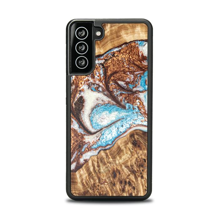 Samsung Galaxy S21 Handyhülle aus Kunstharz und Holz - Synergy#B11