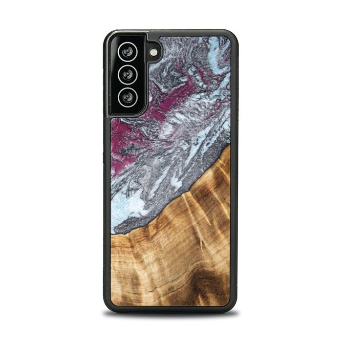 Samsung Galaxy S21 Handyhülle aus Kunstharz und Holz - Synergy#C12