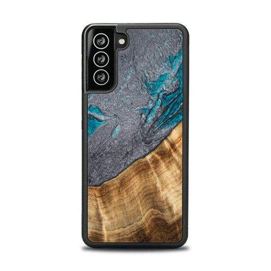 Samsung Galaxy S21 Handyhülle aus Harz und Holz - Synergy#C45