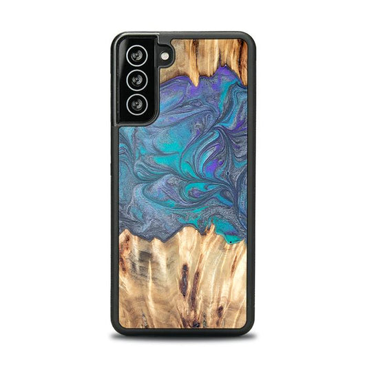 Samsung Galaxy S21 Handyhülle aus Harz und Holz - Synergy#D107