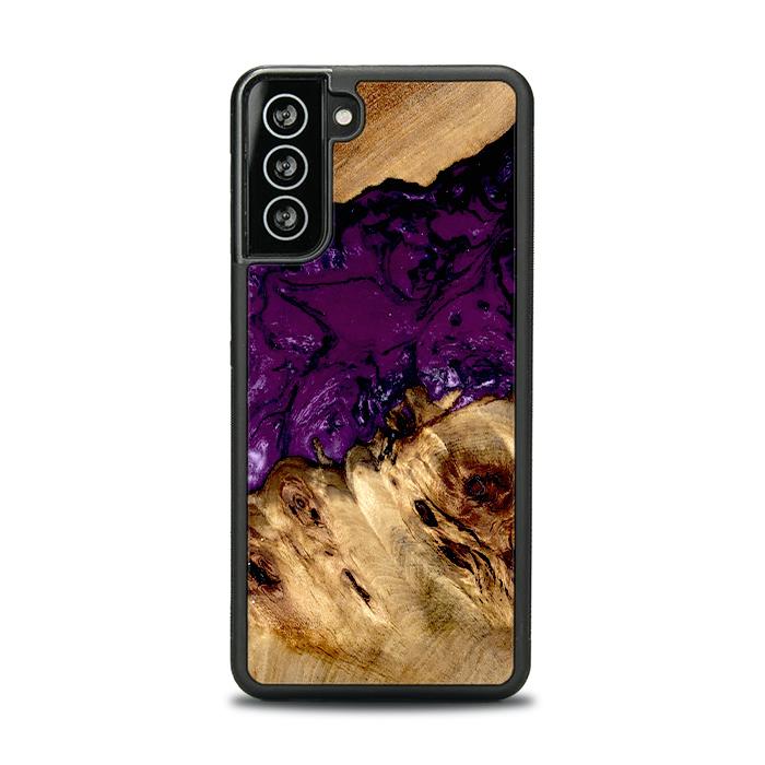 Samsung Galaxy S21 Handyhülle aus Harz und Holz - Synergy#D113