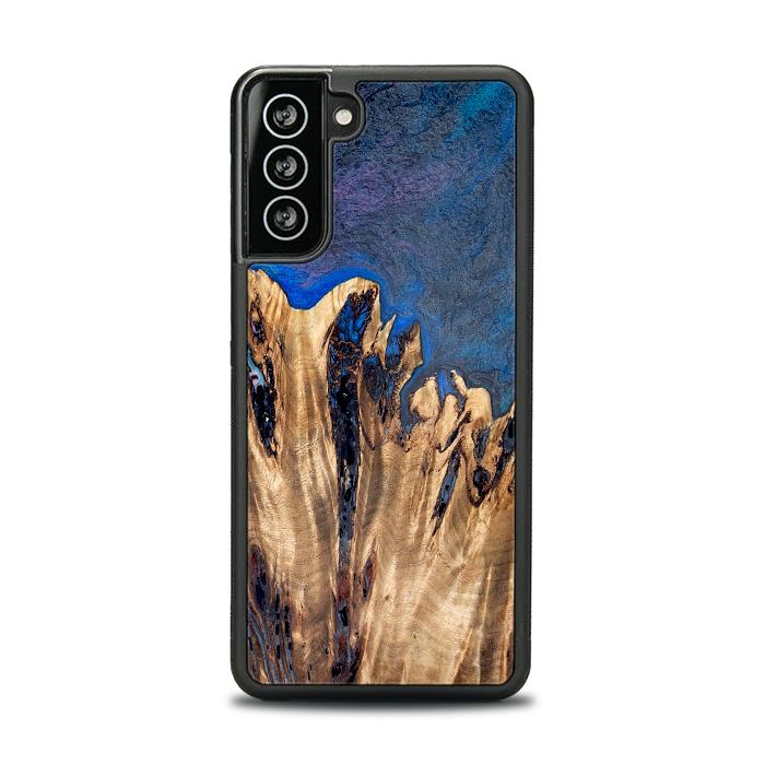Etui na telefon Samsung Galaxy S21 wykonane z żywicy i drewna - Synergy#D120