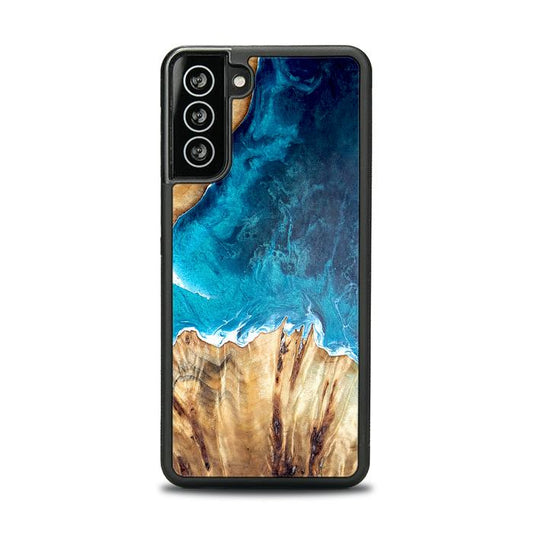 Samsung Galaxy S21 Handyhülle aus Harz und Holz - Synergy#D126