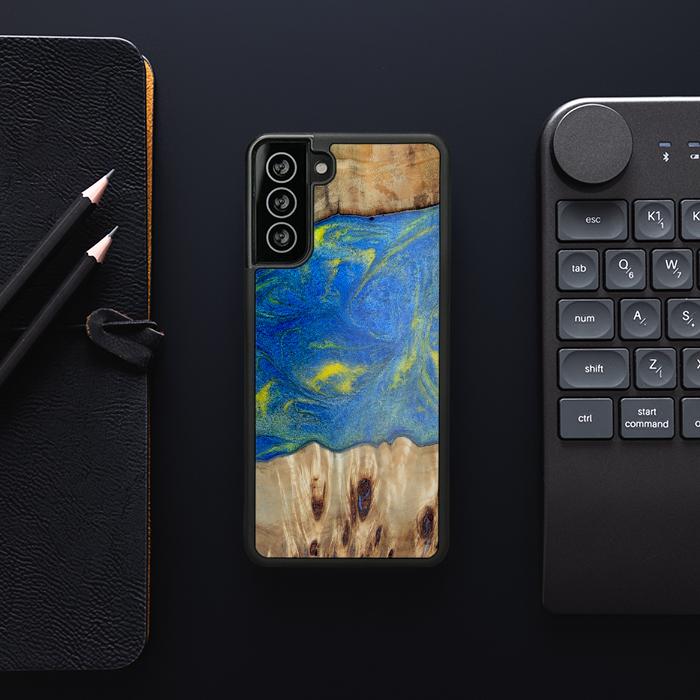 Samsung Galaxy S21 Resin & Wood Phone Case - Synergy#D128