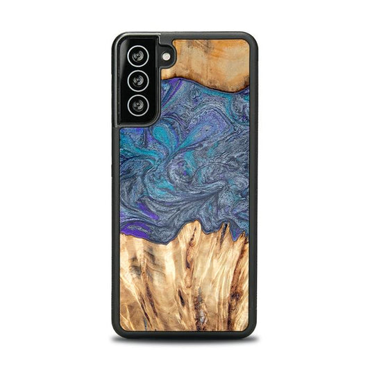 Samsung Galaxy S21 Handyhülle aus Harz und Holz - Synergy#D132