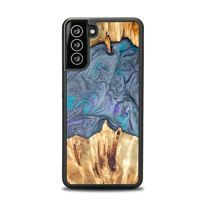 Samsung Galaxy S21 Handyhülle aus Harz und Holz - Synergy#D135