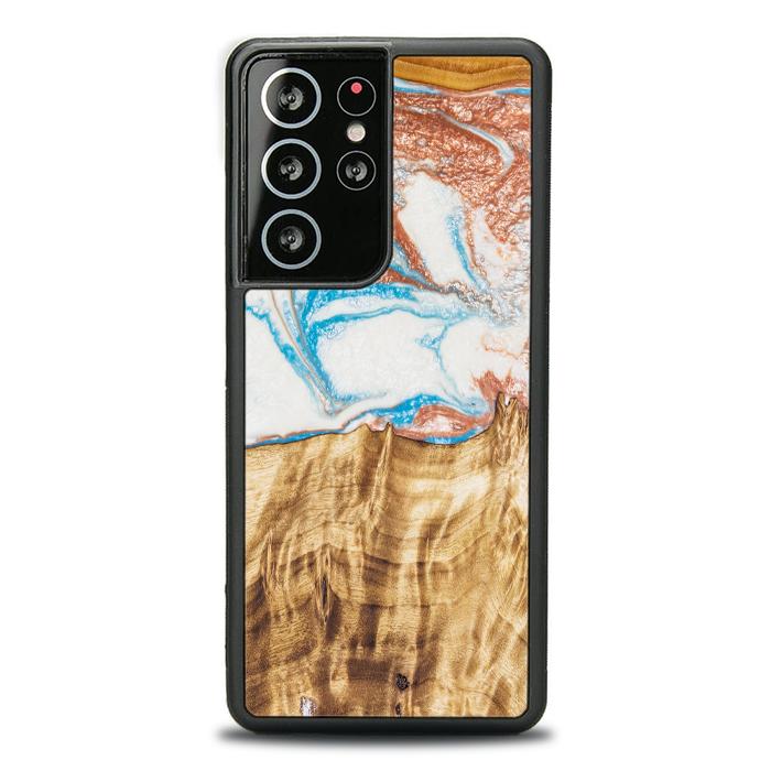 Samsung Galaxy S21 Ultra Etui na telefon z żywicy i drewna - SYNERGY#47