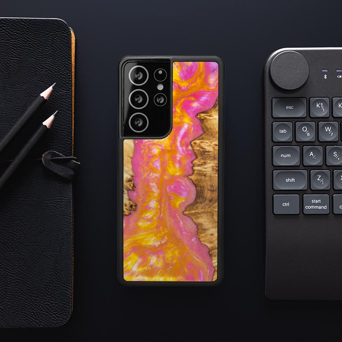 Samsung Galaxy S21 Ultra Etui na telefon z żywicy i drewna - SYNERGY#A20