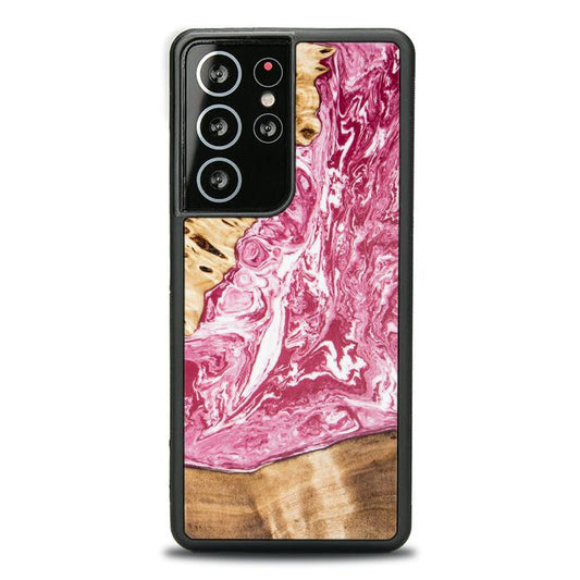 Samsung Galaxy S21 Ultra Etui na telefon z żywicy i drewna - SYNERGY# A99