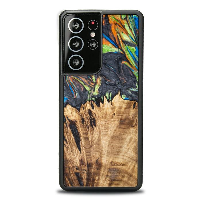 Samsung Galaxy S21 Ultra Etui na telefon z żywicy i drewna - SYNERGY#C22