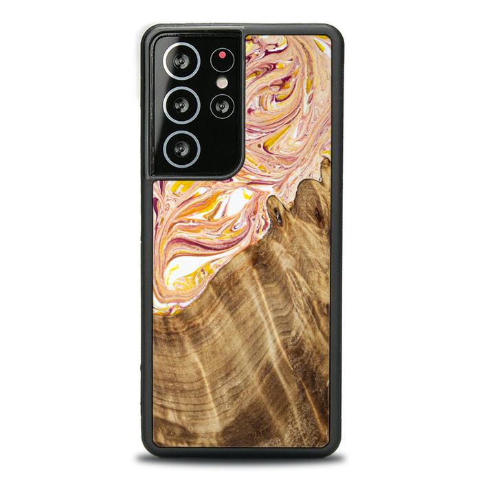 Samsung Galaxy S21 Ultra Etui na telefon z żywicy i drewna - SYNERGY#C48