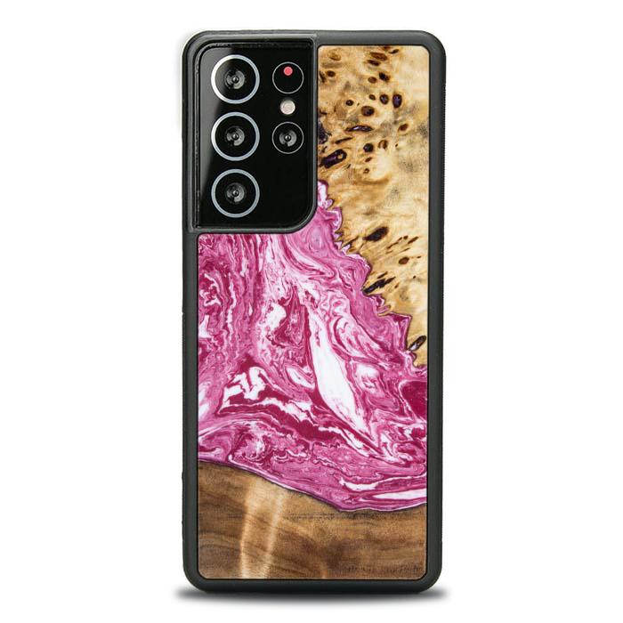 Samsung Galaxy S21 Ultra Handyhülle aus Kunstharz und Holz - Synergy#129