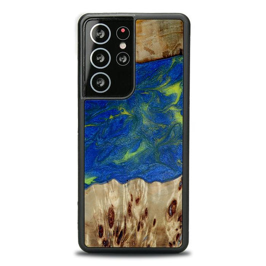 Samsung Galaxy S21 Ultra Etui na telefon z żywicy i drewna - Synergy#D102