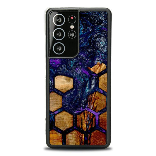 Samsung Galaxy S21 Ultra Handyhülle aus Kunstharz und Holz - Synergy#D105