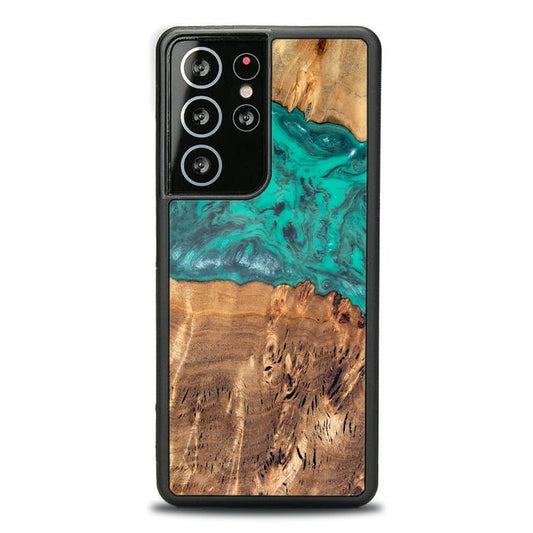 Samsung Galaxy S21 Ultra Etui na telefon z żywicy i drewna - Synergy#D111