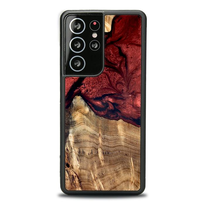 Samsung Galaxy S21 Ultra Etui na telefon z żywicy i drewna - Synergy#D122