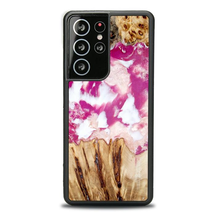 Samsung Galaxy S21 Ultra Etui na telefon z żywicy i drewna - Synergy#D124