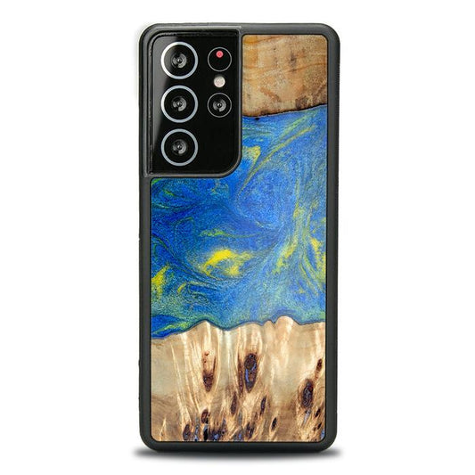 Samsung Galaxy S21 Ultra Etui na telefon z żywicy i drewna - Synergy#D128