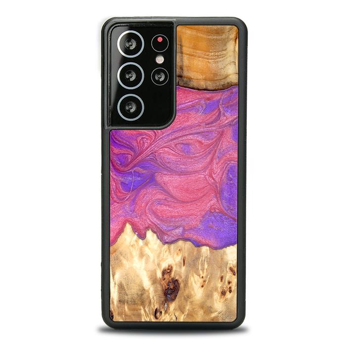 Samsung Galaxy S21 Ultra Handyhülle aus Harz und Holz - Synergy#D136