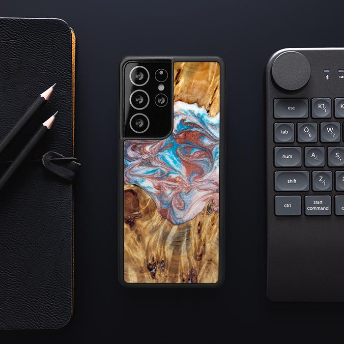 Samsung Galaxy S21 Ultra Handyhülle aus Harz und Holz - Synergy#D138