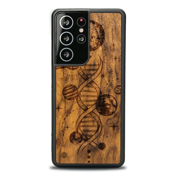 Samsung Galaxy S21 Ultra Handyhülle aus Holz - Space DNA (Imbuia)