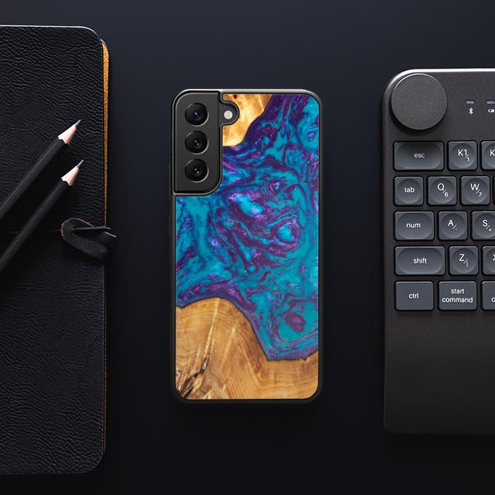 Samsung Galaxy S22 Plus Etui na telefon z żywicy i drewna - Synergy#B28