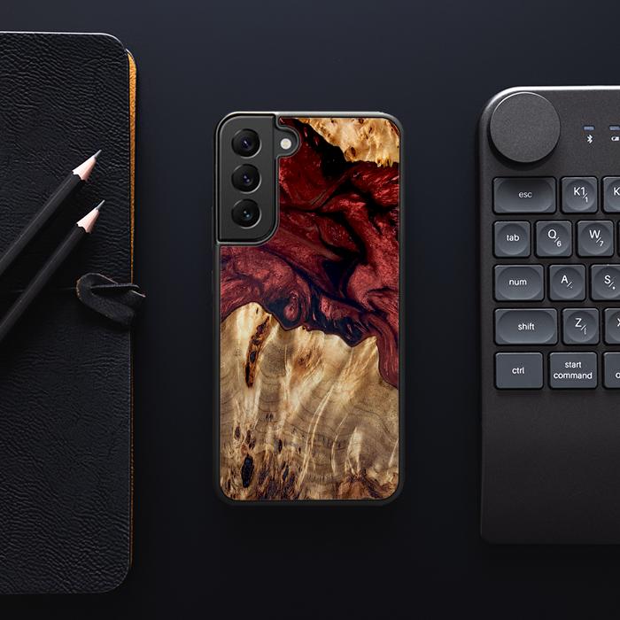 Samsung Galaxy S22 Plus Etui na telefon z żywicy i drewna - Synergy#D121