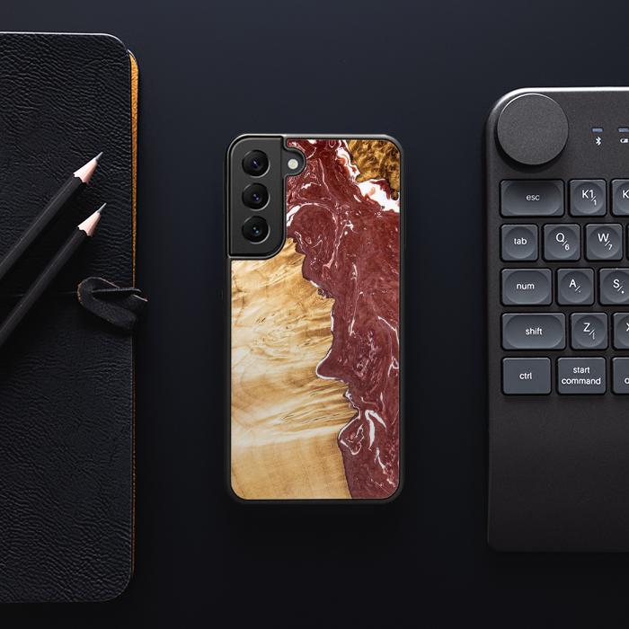 Etui na telefon Samsung Galaxy S22 wykonane z żywicy i drewna - SYNERGY#316