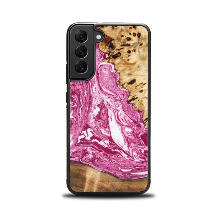 Etui na telefon Samsung Galaxy S22 wykonane z żywicy i drewna - Synergy#129